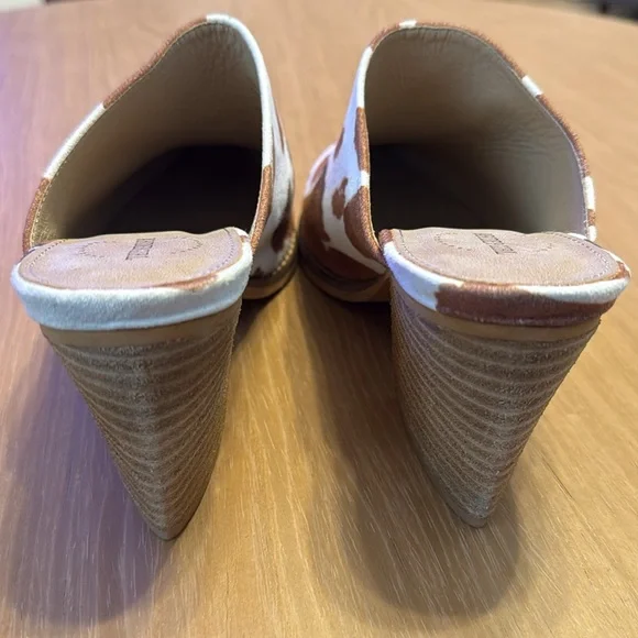 ARIDER GIRL Cow Print Mules Size 8 - Picture 9 of 11